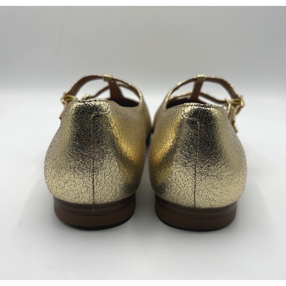 "NEW" LINEA PAOLO Matilda Shoe Women's Size 11 Gold Leather Ballet Flats NIB - Picture 7 of 8
